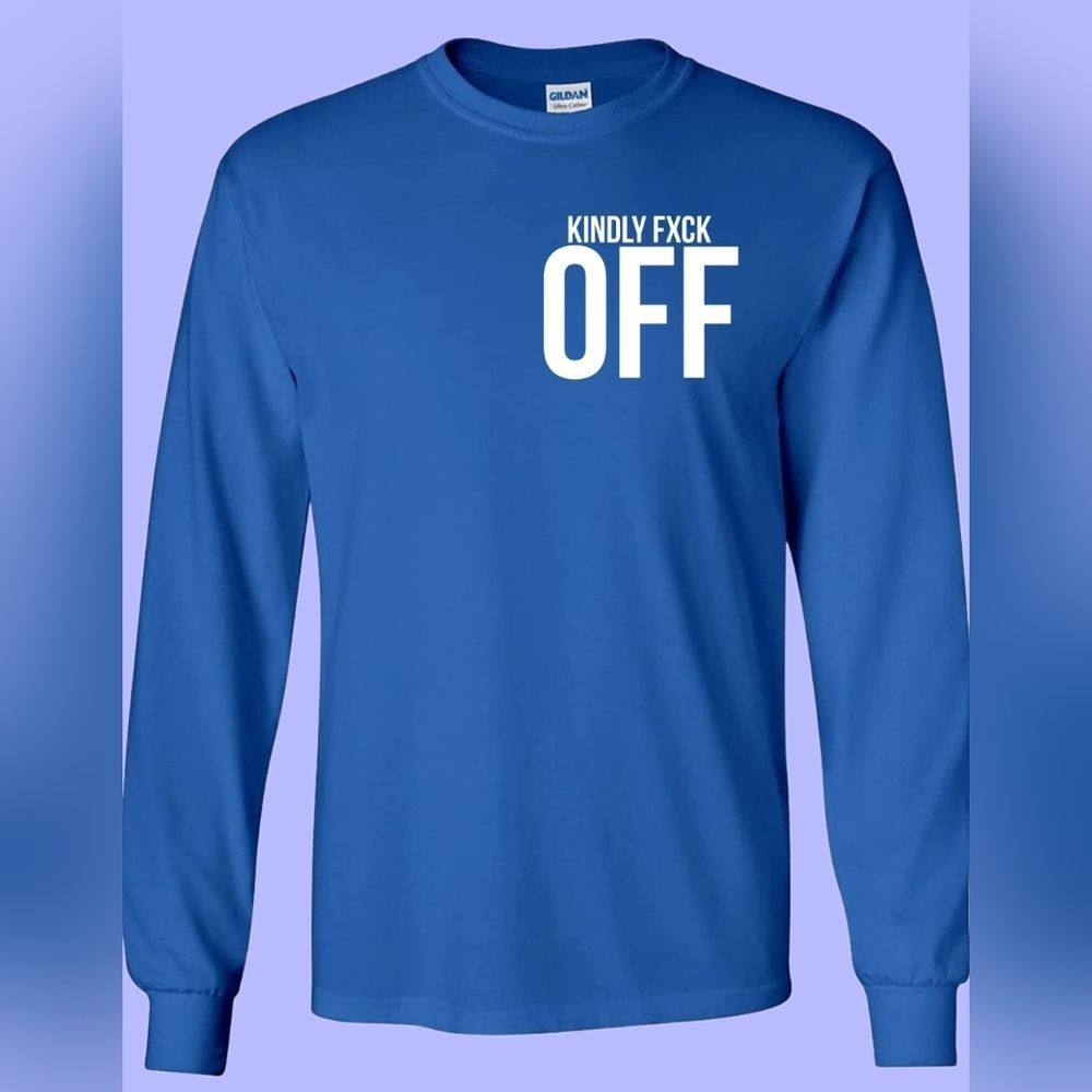 Blue Long Sleeve Shirt Graphic Tee